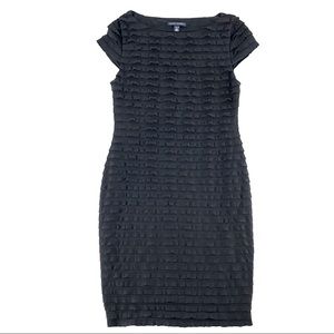 BananaRepublic Black Stretch Ruffle Cocktail Dress